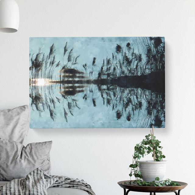 Reed Pond - Wrapped Canvas Painting East Urban Home Size: 50cm H x 76cm W x 3cm D on Productcaster.