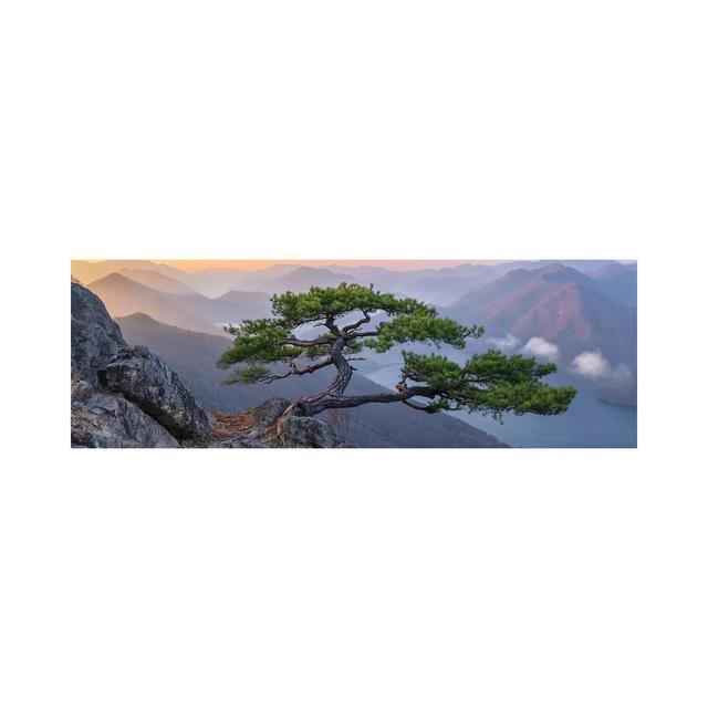 When The Day Breaks by Jaeyoun Ryu - Wrapped Canvas Panoramic Print Union Rustic Size: 40.64cm H x 121.92cm W x 3.81cm D on Productcaster.