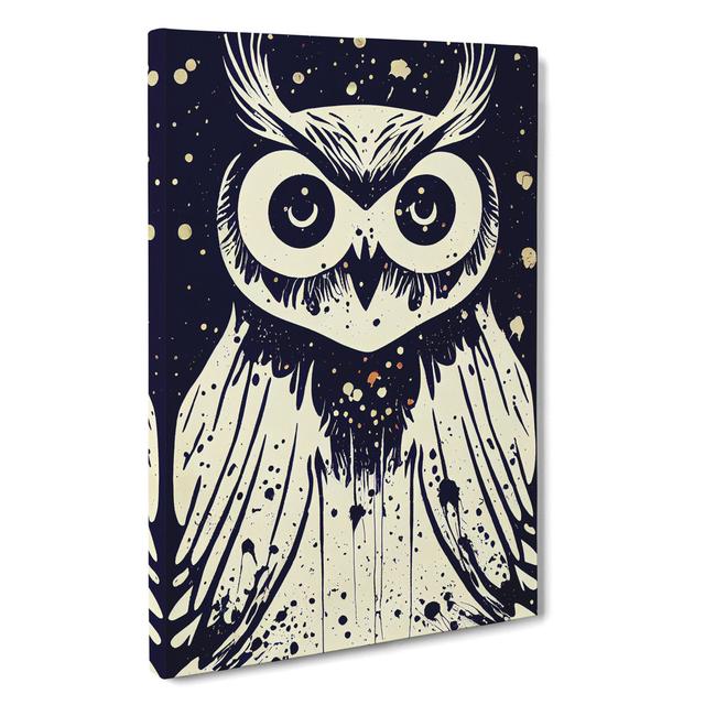 Graffiti Owl - Wrapped Canvas Painting Alpen Home Size: 60cm H x 40cm W x 3cm D on Productcaster.