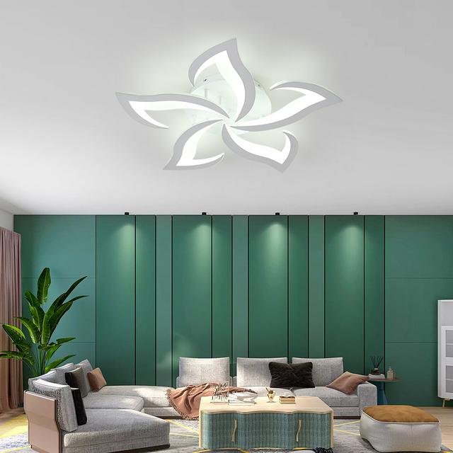 Rachna Dimmable 60cm LED Integrated Semi Flush Mount Ceiling Light Ivy Bronx Fixture Finish: White on Productcaster.