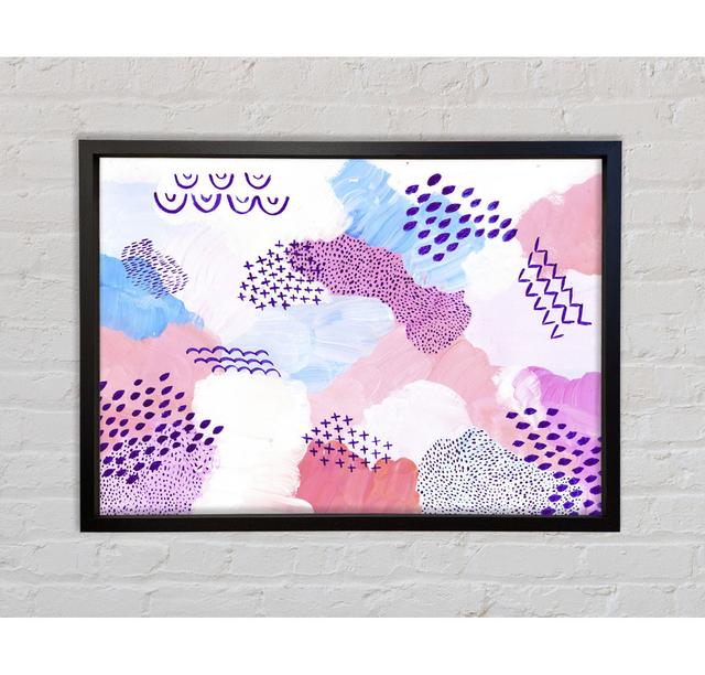 Mid Century Lilac Patterns - Single Picture Frame Art Prints on Canvas Bright Star Size: 84.1cm H x 118.9cm W x 3.3cm D on Productcaster.