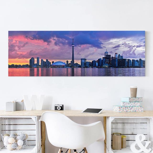 Leinwandbild Fascinating Toronto Ebern Designs Format: 260 g/m² Canvas, Größe: 30 cm H x 90 cm B on Productcaster.