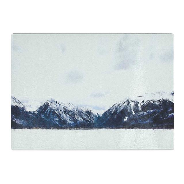 Tempered Glass the Rocky Mountains in Colorado Chopping Board East Urban Home Size: 28.5 cm x 39 cm on Productcaster.