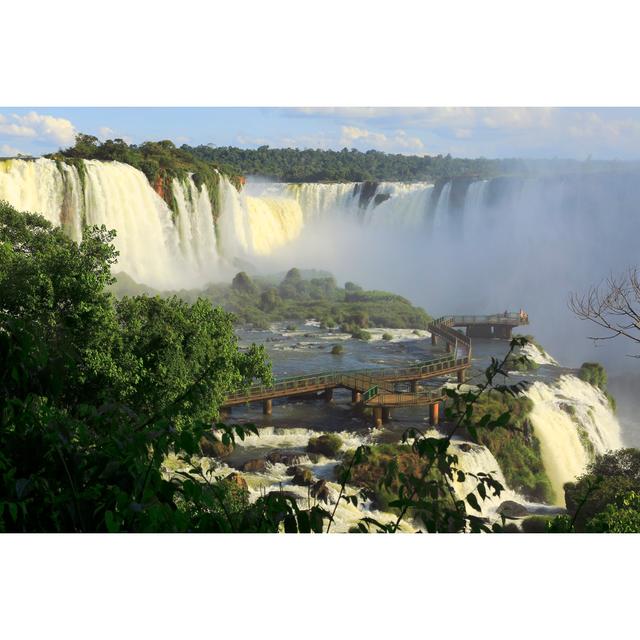 Powerful Iguacu Falls by Agustavop - No Frame Print on Canvas 17 Stories Size: 60cm H x 90cm W on Productcaster.