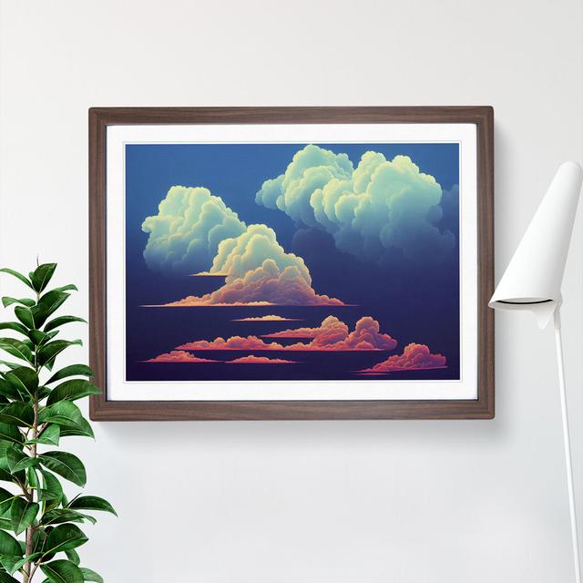 XH1022-6888X Phenomenal Clouds - Single Picture Frame Print Marlow Home Co. Size: 25cm H x 34cm W x 2cm D, Format: Walnut Framed on Productcaster.