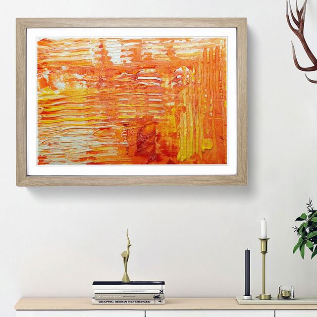 Abstract Art Painting Vol.169 by S.Johnson - Picture Frame Painting Print East Urban Home Frame Option: Oak Framed, Size: 48cm H x 65cm W x 2cm D on Productcaster.