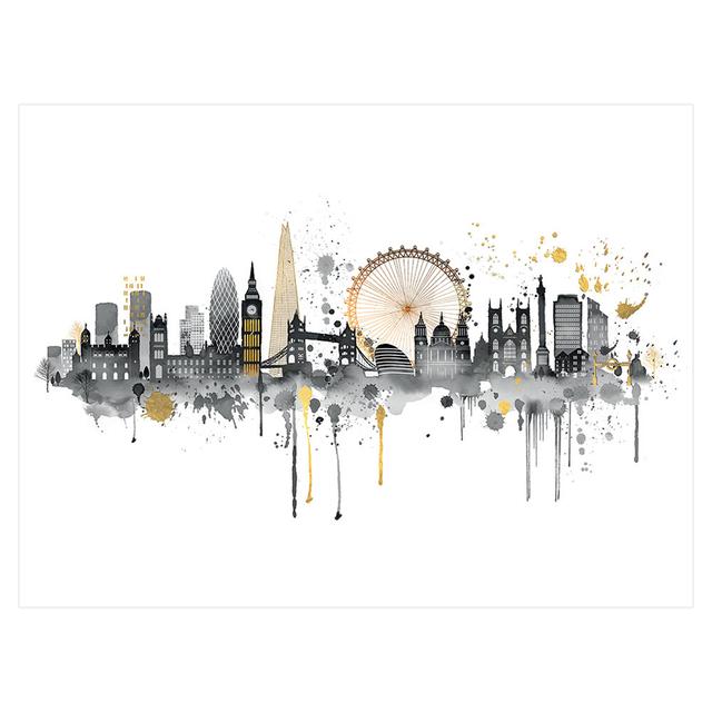 SUMMER THORNTON (LONDON SKYLINE) 60X80 CANVAS - Wrapped Canvas Leinwand ModernMoments on Productcaster.