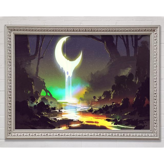 Lava Moon Melting Into The River - Single Picture Frame Art Prints Bright Star Size: 84.1cm H x 118.9cm W x 3cm D on Productcaster.