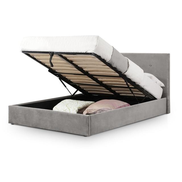 Luyen Double (4'6) Upholstered Ottoman Bed with Mattress Fairmont Park on Productcaster.