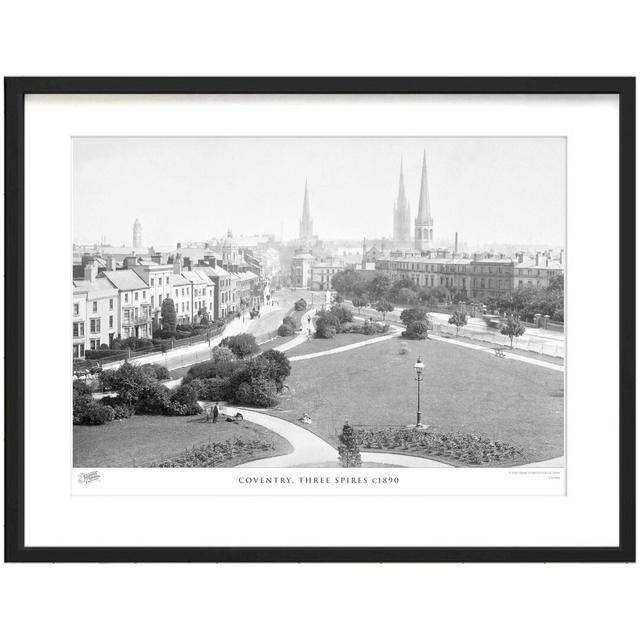 'Coventry, Three Spires C1890' - Picture Frame Photograph Print on Paper The Francis Frith Collection Size: 40cm H x 50cm W x 2.3cm D on Productcaster.