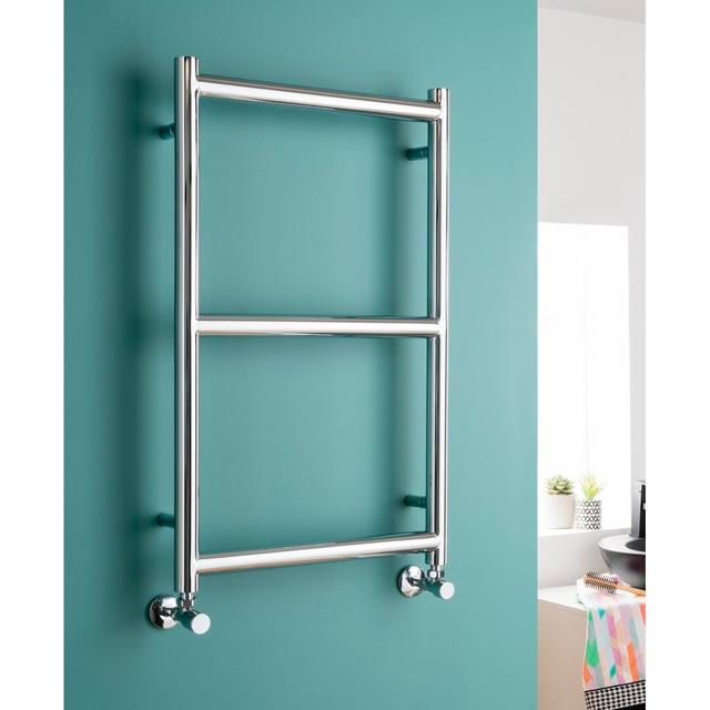 Vertical Traditional Towel Rail Belfry Heating Finish: Chrome, Size: 80cm H x 50cm W x 10cm D, Heat Type: Central Heating on Productcaster.