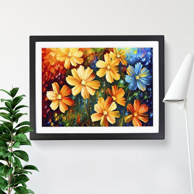 Assorted Flowers Painting Vol.2 Abstract - Single Picture Frame Print Marlow Home Co. Size: 46cm H x 64cm W x 2cm D, Frame Colour: Black Framed on Productcaster.