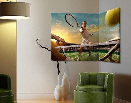 Tennis Player - Wrapped Canvas Graphic Art Print East Urban Home Size: 150cm L x 100cm W, Lap: Inward corner on Productcaster.