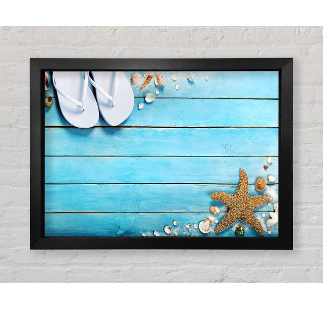 Bringing The Beach Home Framed Print Wall Art House of Hampton Size: 59.1cm H x 84.1cm W x 3.4cm D, Format: Black Framed Paper on Productcaster.