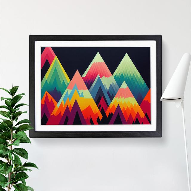 Geometric Pyramids Vol.1 Abstract - Picture Frame Graphic Art Alpen Home Size: 34cm H x 46cm W x 2cm D, Frame Colour: Black Framed on Productcaster.