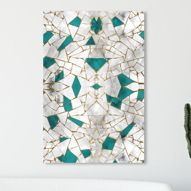 'Emerald Stone' Graphic Art on Wrapped Canvas East Urban Home Size: 76.2 cm H x 50.8 cm W on Productcaster.