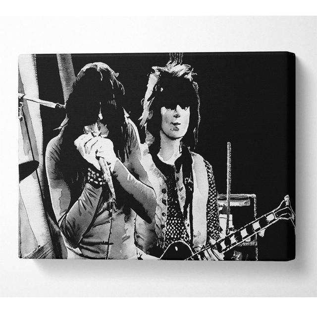 Rolling Stones Early Days On Stage - Wrapped Canvas Art Prints Latitude Run Size: 50.8cm H x 81.3cm W x 10cm D on Productcaster.