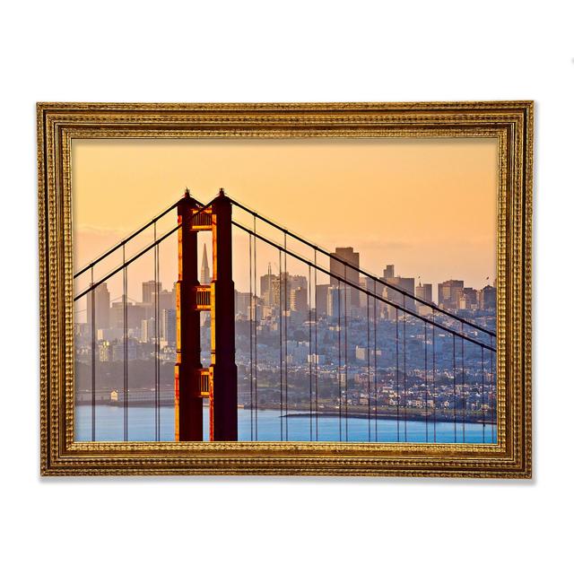 Golden Gate Bridge Structure - Single Picture Frame Art Prints Ebern Designs Size: 42cm H x 59.7cm W on Productcaster.