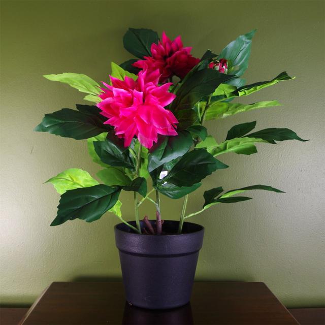 50cm Faux Tree in Pot Liner The Seasonal Aisle Flower Colour: Dark Pink on Productcaster.