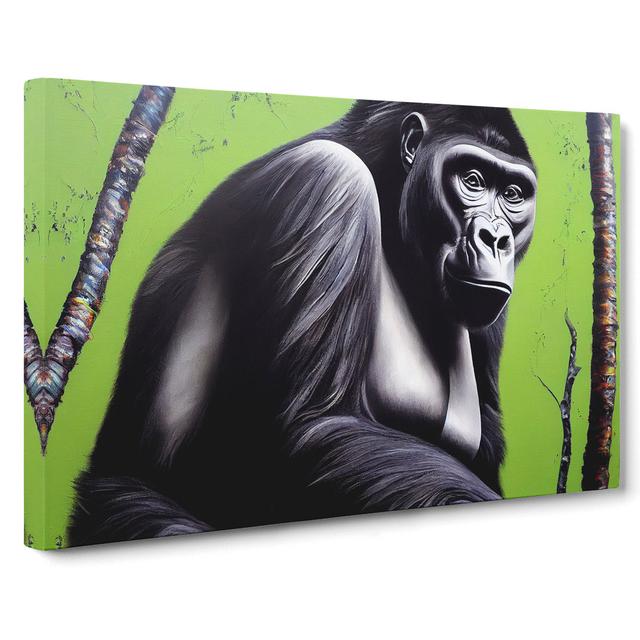 Exclusive Gorilla - Wrapped Canvas Graphic Art World Menagerie Size: 50cm H x 76cm W x 3cm D on Productcaster.