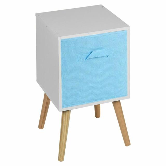 Obannon Bookcase 17 Stories Colour: White/Sky Blue/Beech on Productcaster.