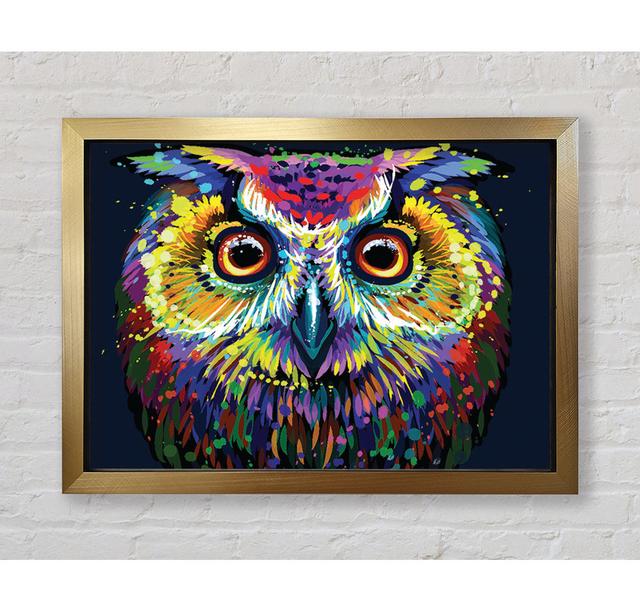 The Colourful Vivid Owl - Single Picture Frame Art Prints Bright Star Size: 42cm H x 59.7cm W x 3.4cm D on Productcaster.