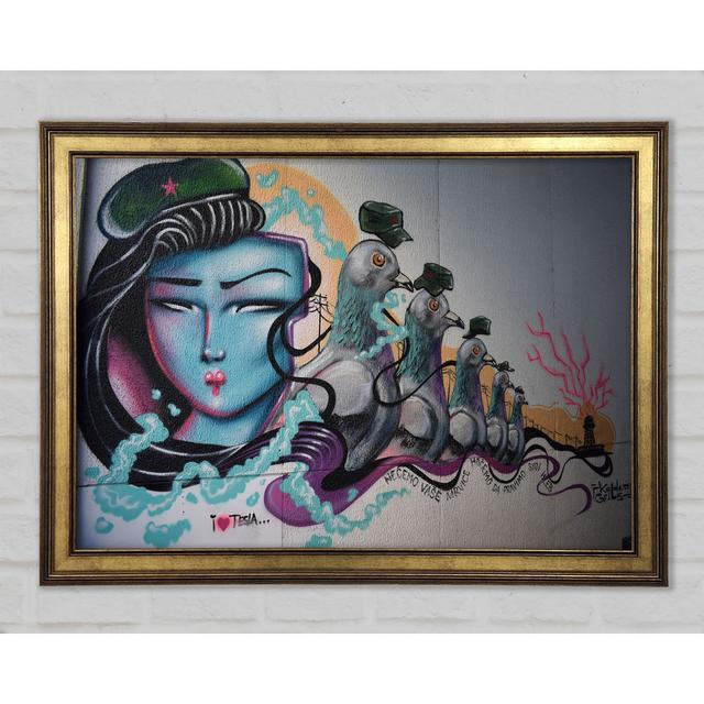 Political Graffiti - Print Marlow Home Co. Size: 42cm H x 59.7cm W x 1.5cm D on Productcaster.