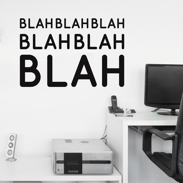 Blah, Blah, Blah Wall Sticker Maturi Colour: Burgundy on Productcaster.