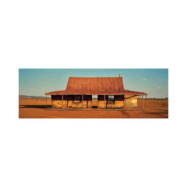 Abandoned House On Desert, Silverston, New South Wales, Australia - Wrapped Canvas Panoramic Print Brayden Studio Size: 50.8cm H x 152.4cm W x 3.81cm on Productcaster.