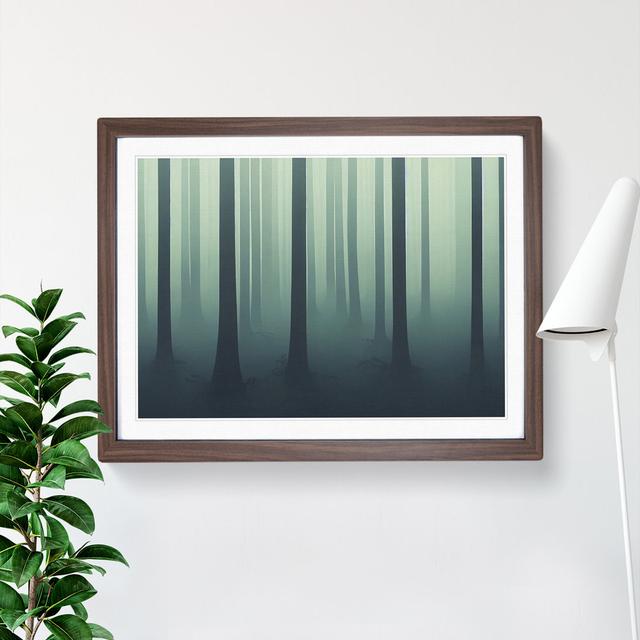 Exhilarating Forest - Single Picture Frame Print Alpen Home Size: 46cm H x 64cm W x 2cm D, Frame Colour: Walnut Framed on Productcaster.