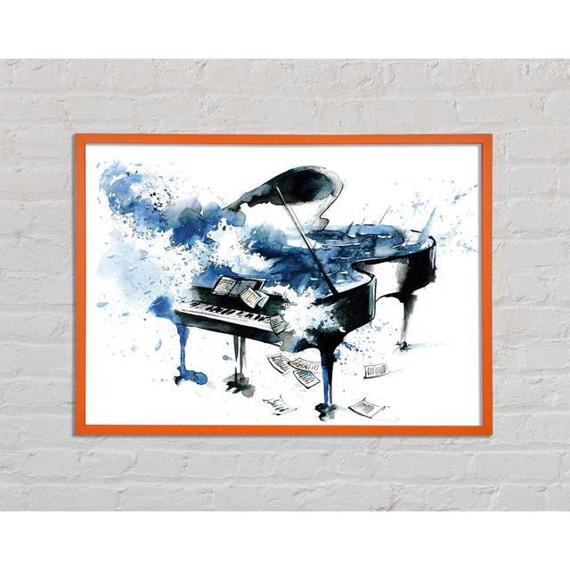 Piano Blues - Single Picture Frame Art Prints Ivy Bronx Size: 29.7cm H x 42cm W x 2cm D on Productcaster.