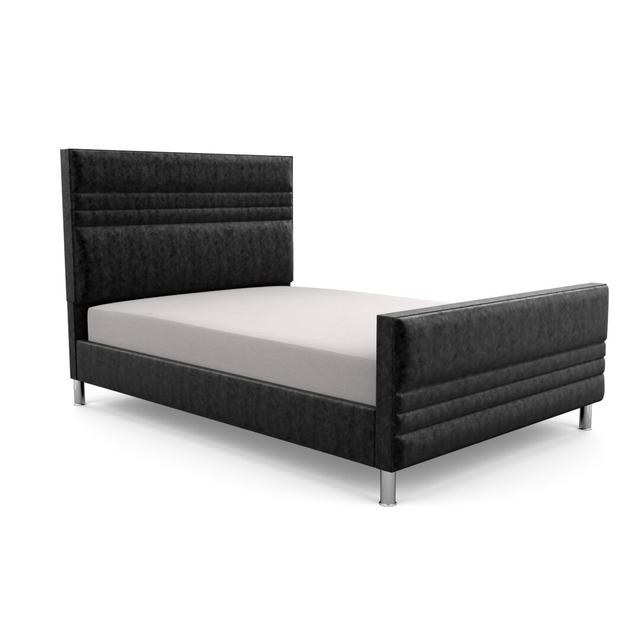 Premium Bowgreave Upholstered Bed Frame Brayden Studio Upholstery Colour: Crushed Velvet Black, Upholstery Material: Crushed Velvet, Size: Single (3') on Productcaster.