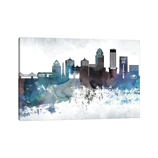 Louisville Bluish Skylines - Wrapped Canvas Painting Brayden Studio Size: 45.72cm H x 66.04cm W x 3.81cm D on Productcaster.