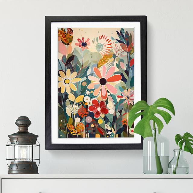 Unique Flowers Vol.1 - Print Marlow Home Co. Frame Option: Oak, Size: 46cm H x 34cm W x 2cm D on Productcaster.