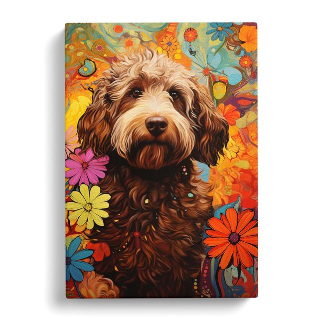 Labradoodle Orphism - No Frame Art Prints Marlow Home Co. Size: 76cm H x 50cm W x 3cm D on Productcaster.