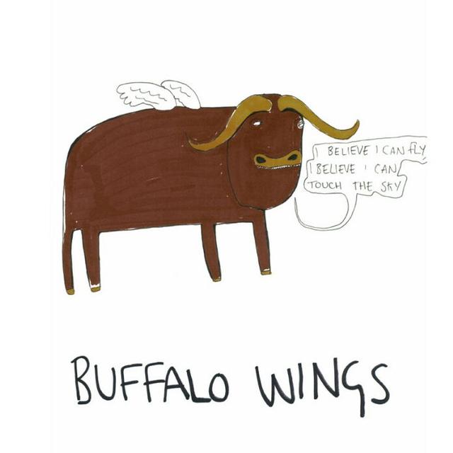 Buffalo Wings Graphic Art Happy Larry on Productcaster.