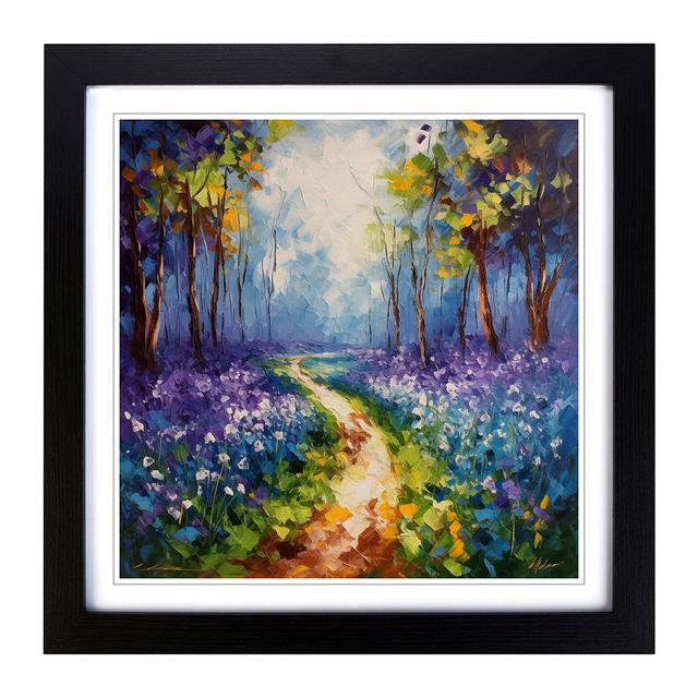 Bluebell Field Palette Knife Painting No.2 Alpen Home Format: Black on Productcaster.