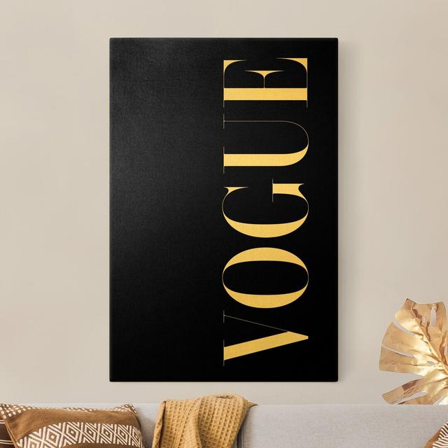 Vogue Black - Wrapped Canvas Graphic Art 17 Stories Size: 90cm H x 60cm W on Productcaster.