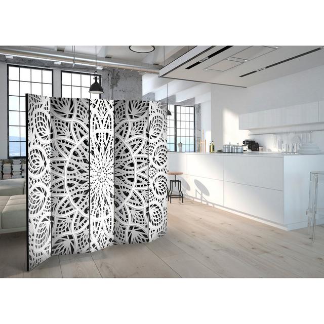 225cm W x 172cm H 5 - Panel Wood Folding Room Divider East Urban Home on Productcaster.