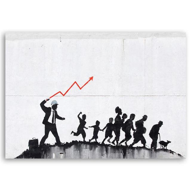 Leinwandbild Economic Policy von Banksy 17 Stories Größe: 30 cm H x 40 cm B on Productcaster.