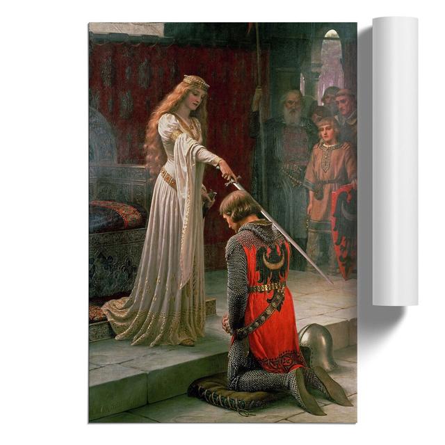 The Accolade by Edmund Leighton - Unframed Painting East Urban Home Size: 59cm H x 42cm W x 0.1cm D on Productcaster.