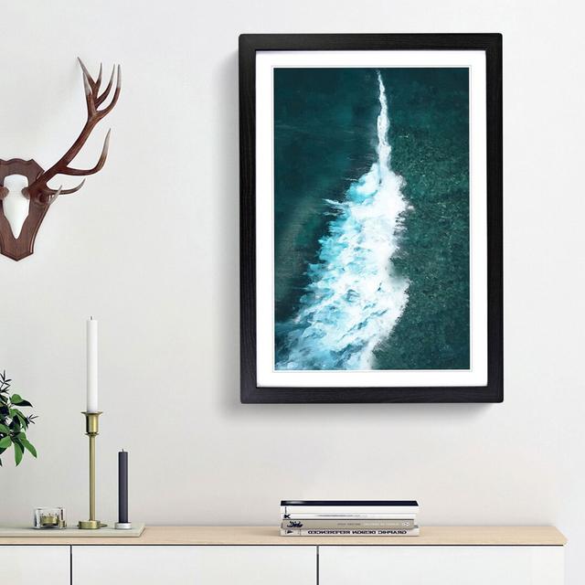 The Middle of the Wave - Picture Frame Graphic Art Print East Urban Home Frame Option: Black Framed, Size: 87cm H x 62cm W x 2cm D on Productcaster.