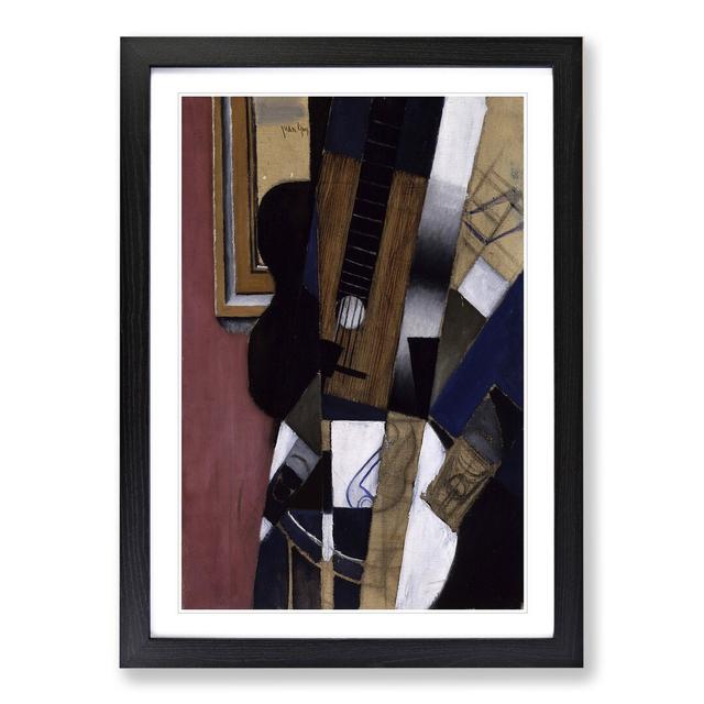 Guitar and Pipe by Juan Gris - Picture Frame Painting East Urban Home Size: 36cm H x 27cm W x 2cm D, Frame Option: Black Framed on Productcaster.