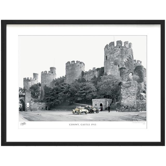 'Conwy, Castle 1913' - Picture Frame Photograph Print on Paper The Francis Frith Collection Size: 40cm H x 50cm W x 2.3cm D, Colour: Black/White on Productcaster.