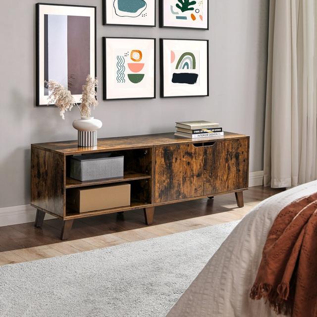 Ulla TV Stand for TVs up to 55" Alpen Home Colour: Rustic Brown/Black on Productcaster.