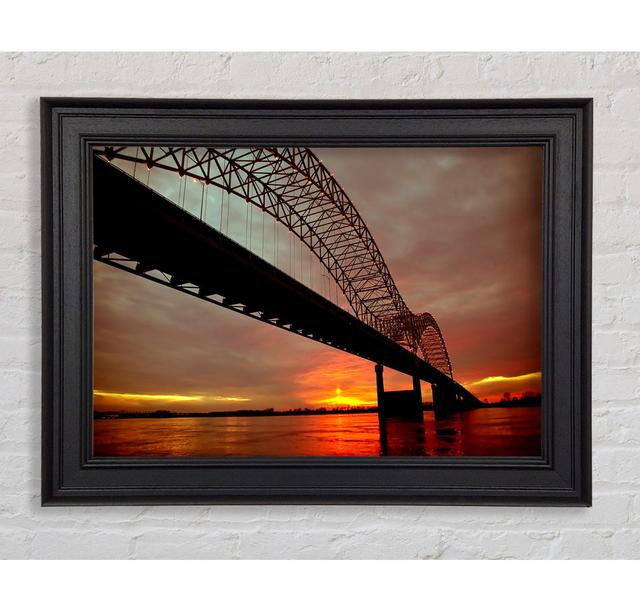 Up And Over The Mighty Mississippi Framed Print Ebern Designs Size: 42cm H x 59.7cm W x 8cm D, Format: Natural Framed Paper on Productcaster.