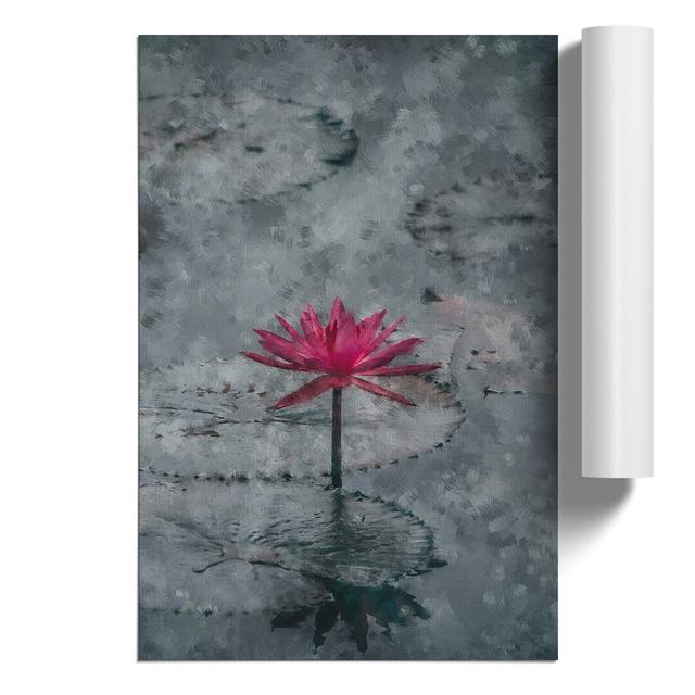 A Sacred Lotus Flower - Unframed Graphic Art East Urban Home Size: 42cm H x 30cm W x 0.1cm D on Productcaster.