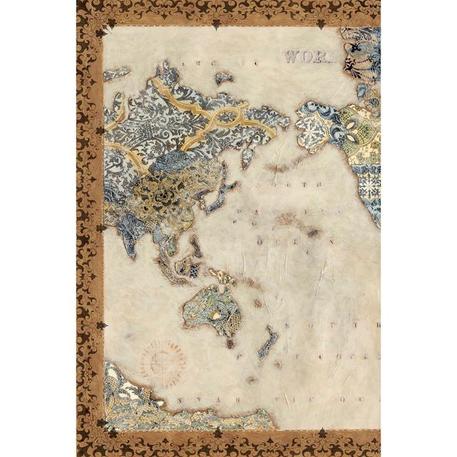 Royal Map I by Chariklia Zarris - Wrapped Canvas Art Prints Brambly Cottage Size: 91cm H x 61cm W on Productcaster.