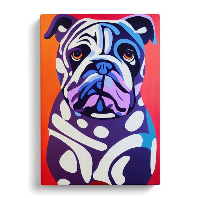 British Bulldog Abstract Vol.2 - Wrapped Canvas Graphic Art Marlow Home Co. Size: 50cm H x 35cm W x 3cm D on Productcaster.