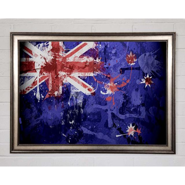 New Zealand Flag Grunge Framed Print Williston Forge Size: 21cm H x 29.7cm W on Productcaster.